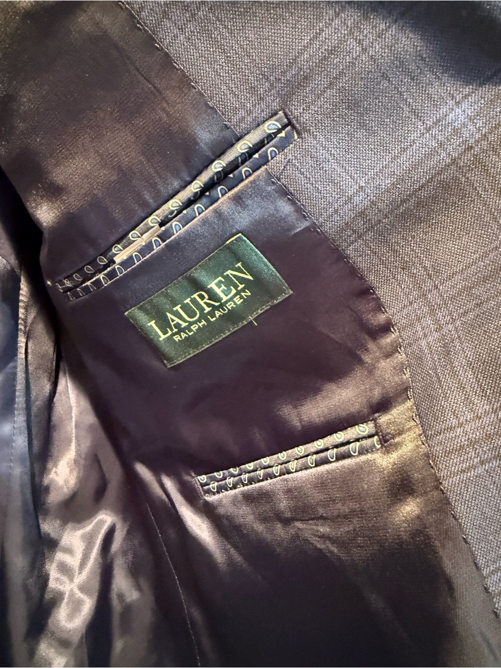 Lauren Ralph Lauren Men’s Blue Plaid Sport Coat Blazer 42R Like New - Picture 8 of 10